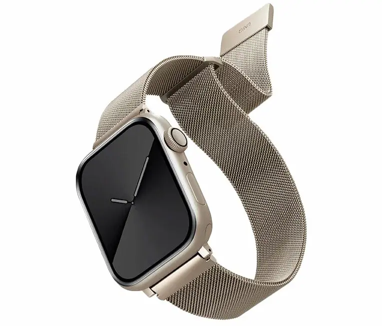 Ремешок Uniq Dante Strap Mesh Steel для Apple Watch 49/45/44/42mm, старлайт